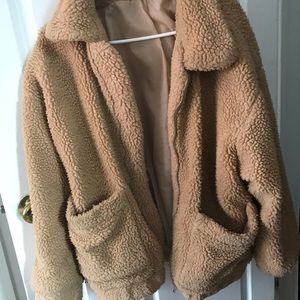Teddy Bear Bomber- Zipper- Warm & Cozy